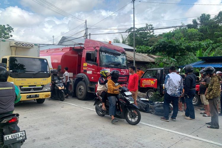 Truk Pengangkut BBM Alami Rem Blong Tabrak Motor di Balikpapan, 1 Korban Tewas