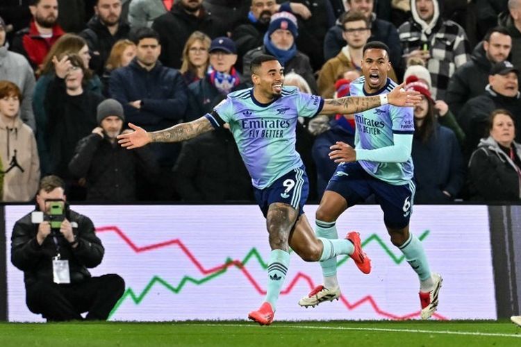 Hasil Crystal Palace Vs Arsenal 1-5: Gabriel Jesus 2 Gol, Gunners Si Master Corner