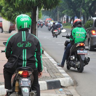 Ilustrasi ojek online.