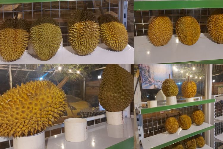 Sejumlah durian lokal yang dijual di Tana Durian Klaten.