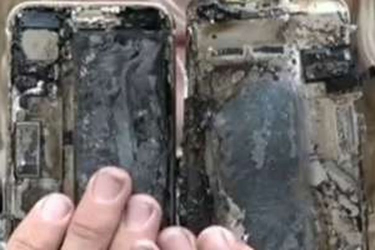 iPhone 7 yang terbakar