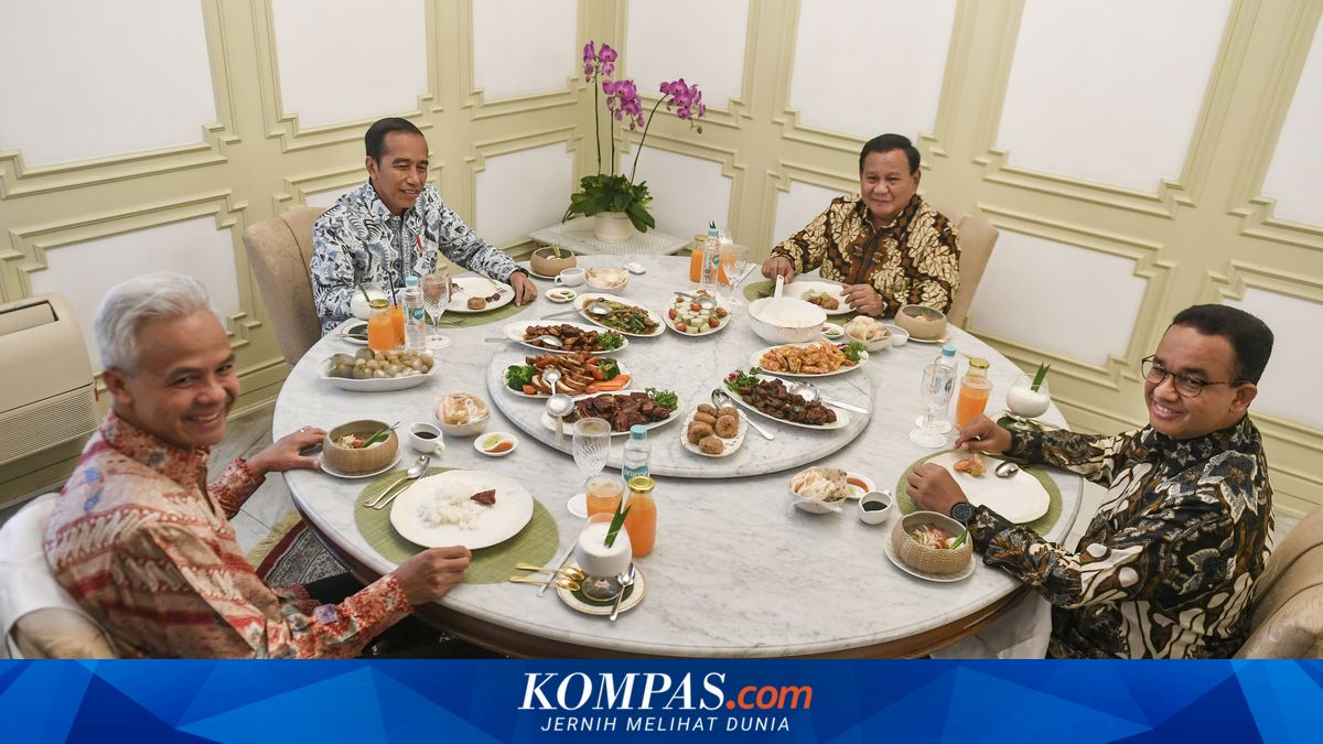 3 Bakal Capres Kompak Pakai Batik Parang Saat Makan Siang dengan Jokowi