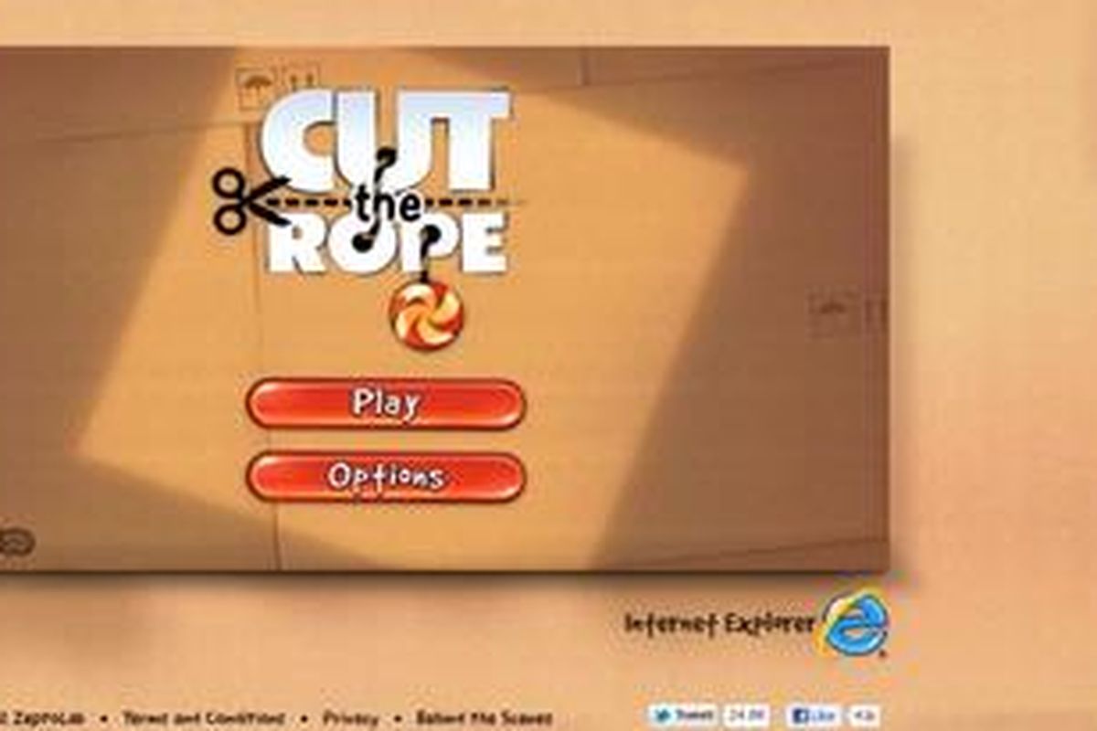 Screen shot game Cut The Rope versi browser