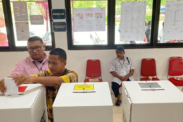 Salah satu penghuni Liponsos Surabaya, usai tentukan pilihan dalam Pemilu 2024, Rabu (14/2/20224).