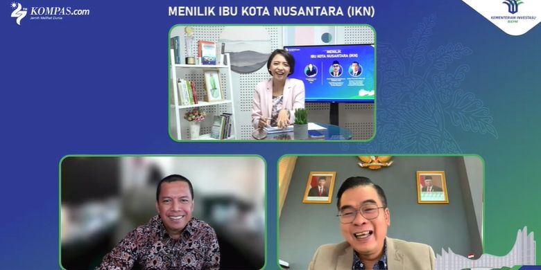 Webinar bertajuk ?Menilik Ibu Kota Nusantara (IKN)? melalui Zoom meeting dan live streaming di YouTube Kompas.com, Rabu (19/10/2022).