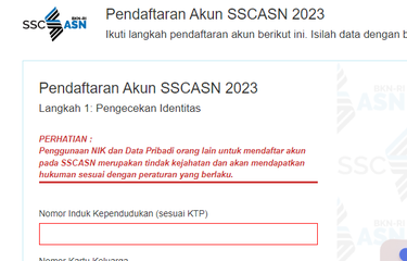 Pembuatan akun SSCASN untuk mendaftar seleksi CPNS dan PPPK dibuka sejak 20 September. Sampai kapan pembuatan akun dapat dilakukan?