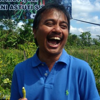 Roy Suryo Saat Ditemui di desa Bleberan, Playen, Gunungkidul , Minggu (30/72017)