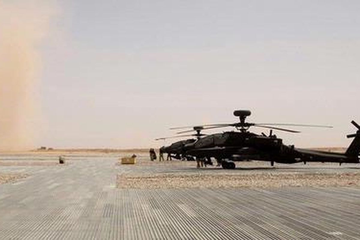 Suasana aktivitas di Camp Bastion di Provinsi Helmand, Afganistan selatan.   