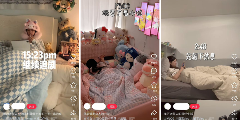 Tangkapan layar beberapa Gen Z di China yang menyebut mereka manusia tikus di aplikasi Red Note (Xiaohongshu). Sebutan tersebut merupakan tindakan berontak dari burnout dan persaingan mencari kerja yang ketat.
