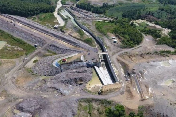 Progres 94,55 Persen, Bendungan Gongseng Mulai Diisi Air