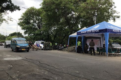 Aksi 1812 di Istana, Aparat Gabungan Jaga di Perbatasan Depok-Jakarta