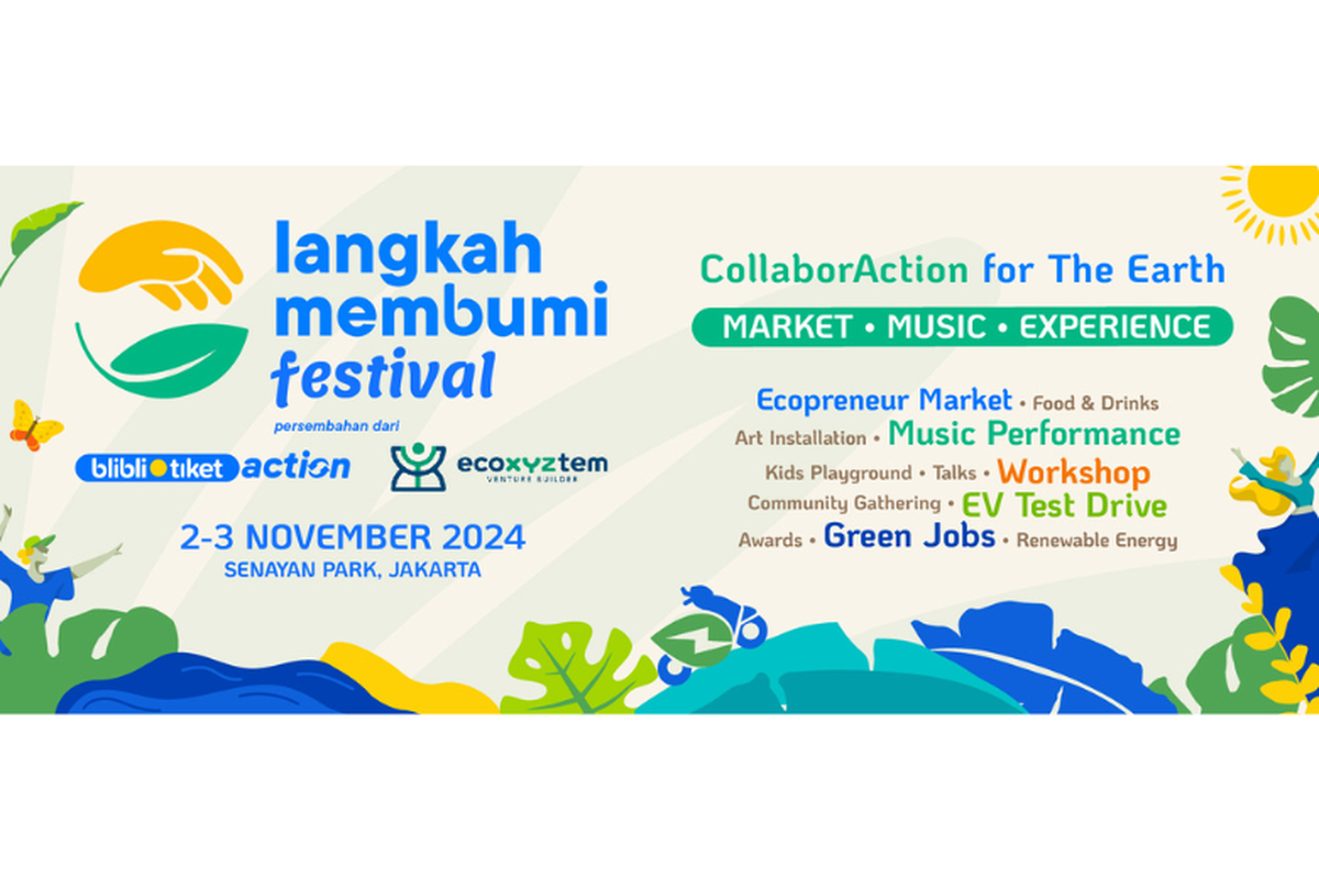 Langkah Membumi Festival 2024 melting pot bagi berbagai pemangku kepentingan untuk bertukar ide dan praktik terbaik dalam keberlanjutan lingkungan, serta mengajak anak muda untuk lebih mengenal solusi iklim dengan cara yang membumi. 