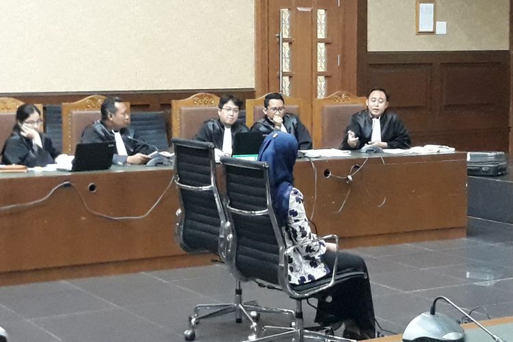 Dokter Alia saat bersaksi di Pengadian Tipikor Jakarta, Kamis (15/3/2018).