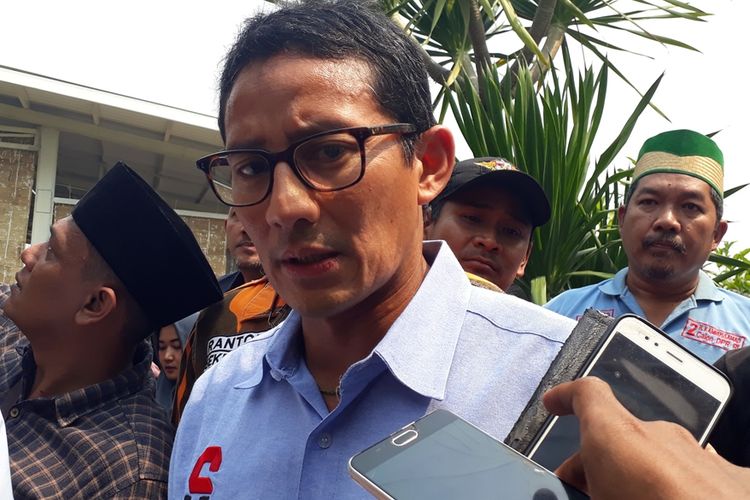 Mantan Wakil Gubernur DKI Jakarta Sandiaga Uno di Kebon Jeruk, Jakarta Barat, Sabtu (21/9/2019).