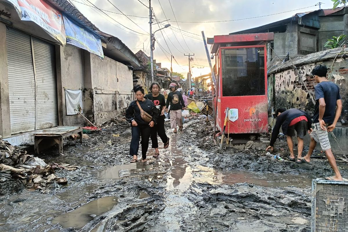 Kondisi Pasar Badung di Denpasar pasca banjir, pada Rabu (10/9/2025) lalu. 