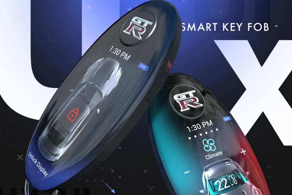 Desain smart key untuk NIssan GT-R karya desainer Danny Burnside