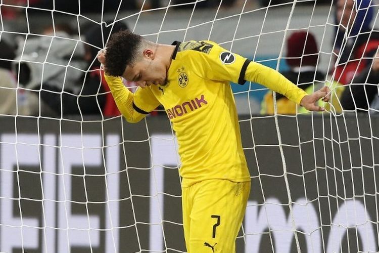 Jadon Sancho kala gagal membawa Borussia Dortmund memetik kemenangan atas Hoffenheim pada lanjutan pekan ke-17 Bundesliga, Sabtu (21/12/2019). 