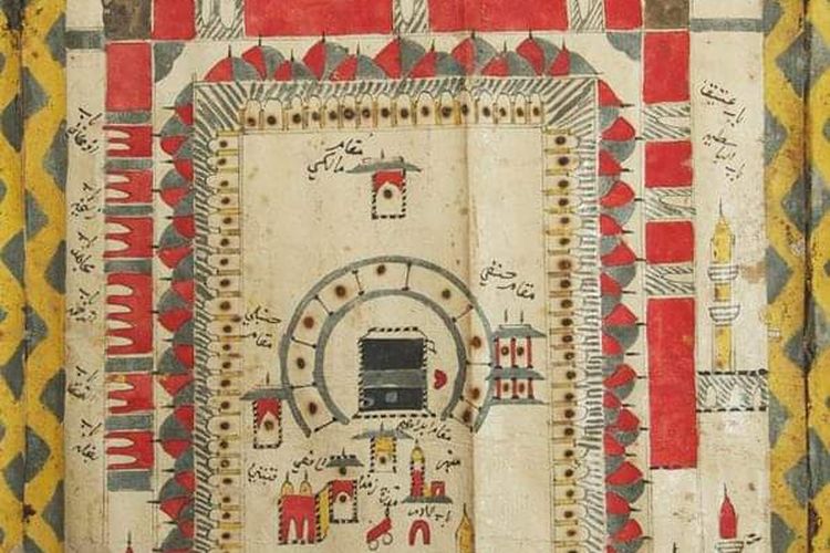 Peta kota Mekkah dan Madinah yang disimpan masyarakat Kerinci sebagai benda pusaka dan telah berusia ratusan tahun