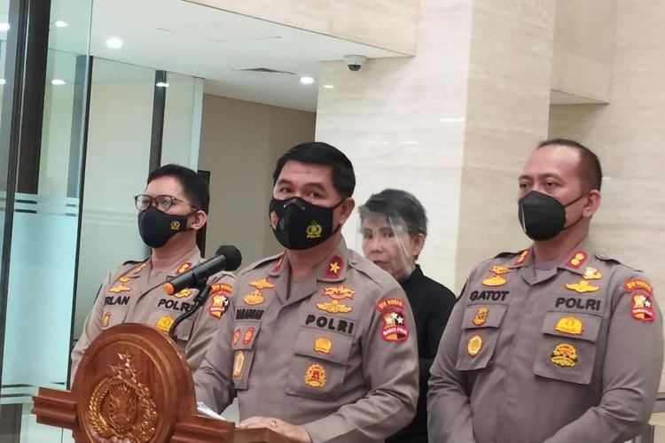 Kepala Biro Penerangan Masyarakat (Karo Penmas) Divisi Humas Polri Brigjen Pol Ahmad Ramadhan di Mabes Polri, Jakarta, Selasa (4/1/2022).
