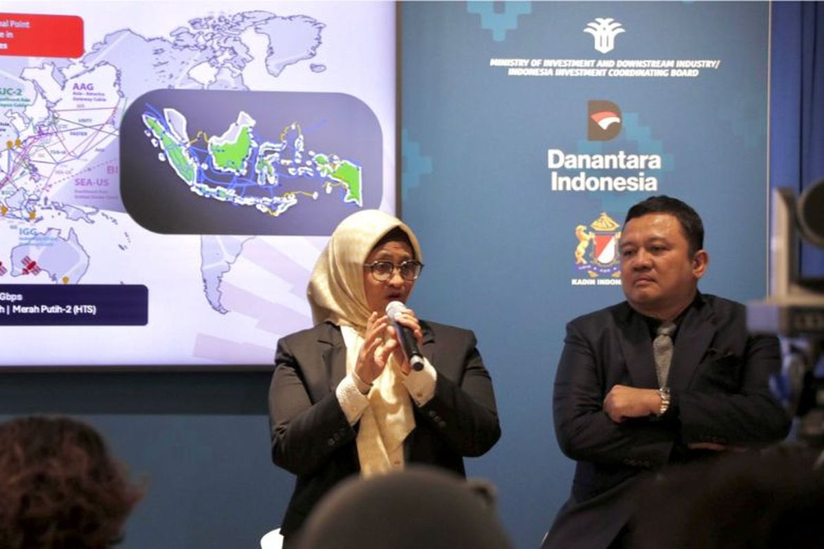 Direktur Utama Telkom Dian Siswarini berpartisipasi dalam sesi Indonesia Pavilion pada World Economic Forum (WEF) Annual Meeting 2026 membahas strategi Indonesia dalam membangun ekonomi digital yang terhubung, kreatif, dan berdaya saing global di Davos, Swiss, Senin-Jumat (19-23/1).