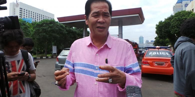 Ketua Persatuan Islam Tionghoa Indonesia (PITI) Ramdhan Effendi atau lebih dikenal dengan nama Anton Medan di Jakarta, Selasa (28/5/2013).