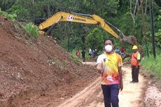 Jelang Mudik Lebaran, Bekas Longsor di Jalan Poros Palopo-Toraja Diperbaiki