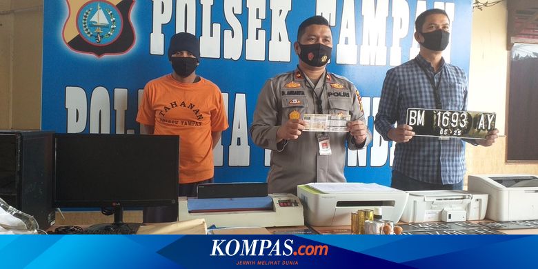 Polisi Tangkap Pelaku Pemalsuan STNK di Pekanbaru, Beraksi Sejak 2018