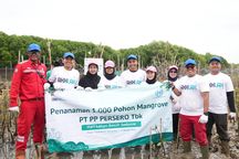 Cegah Abrasi dan Lindungi Masyarakat, PTPP Tanam 1.000 Mangrove di Pesisir Tambakrejo