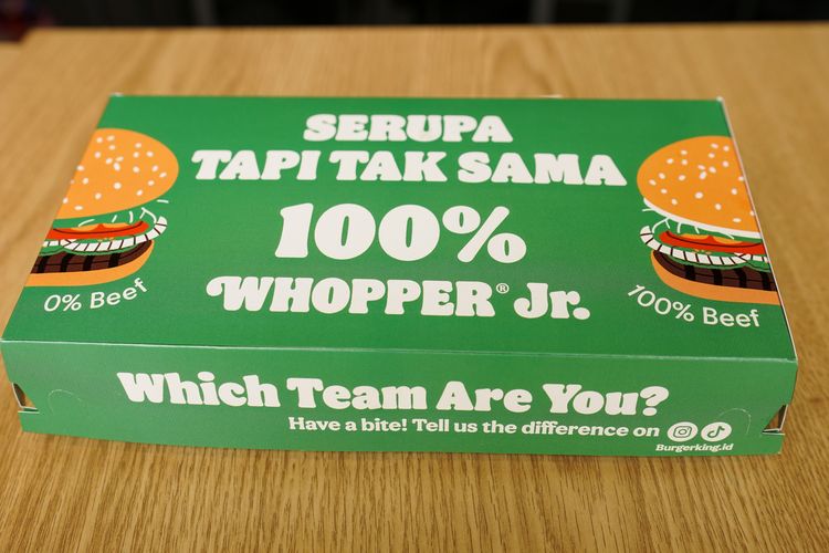 Plant-Based Whooper akan mulai tersedia 7 Mei 2021 di Burger King Jabodetabek.