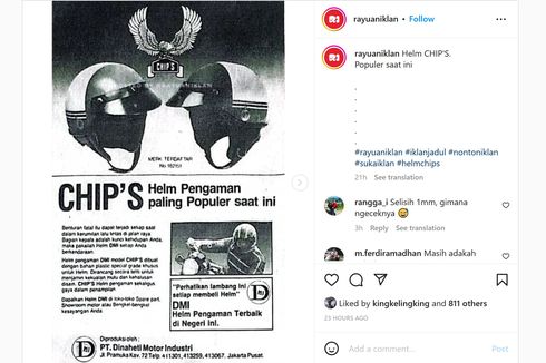 Iklan Helm Jadul CHIPS Ala Polisi Amerika 