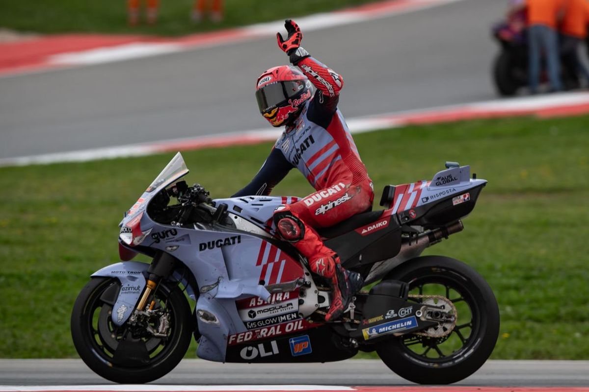 Marc Marquez saat berlaga pada MotoGP Portugal 2024