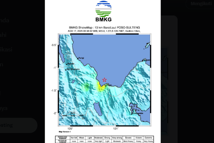 Korban Gempa Poso M 5,8 Bertambah: 32 Warga Luka-luka, 3 Gereja dan Ratusan Bangunan Rusak