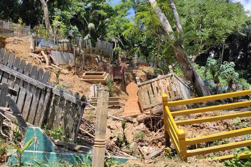 TPU di Samarinda Longsor, 100 Makam Rusak Parah