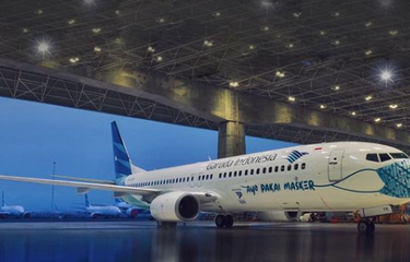 Tangkapan layar desain masker Garuda Indonesia