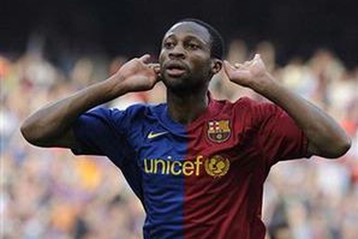 Gelandang Barcelona, Seydou Keita.