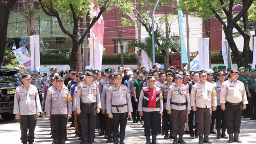 Polres Pelabuhan Makassar Kerahkan Ratusan Personel untuk Amankan Kampanye Pilkada 2024 Kota Makassar
