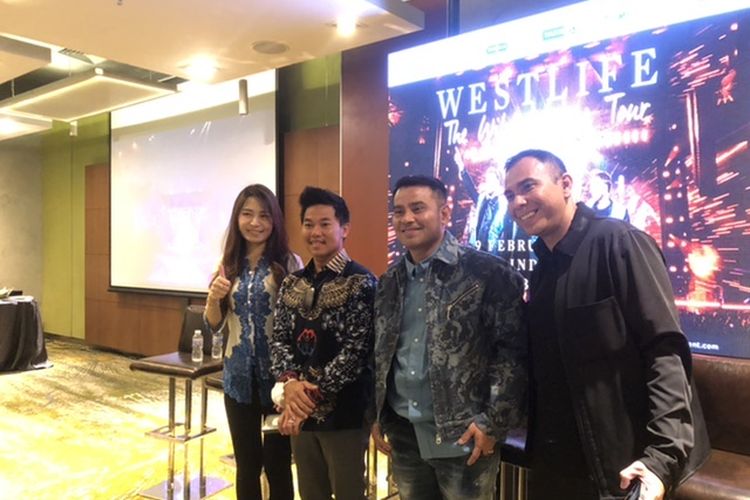 Press conference Weslife di kawasan Jakarta Barat, Kamis (12/1/2023).