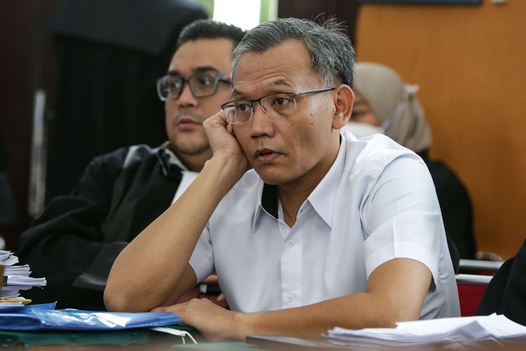 Terdakwa mantan Kepala Detasemen (Kaden) A Biro Paminal Divisi Propam Polri Agus Nutpatria menjalani sidang obstruction of justice terkait kasus kematian Brigadir Nofriansyah Yosua Hutabarat atau Brigadir J di Pengadilan Negeri Jakarta Selatan, Kamis (15/12/2022).