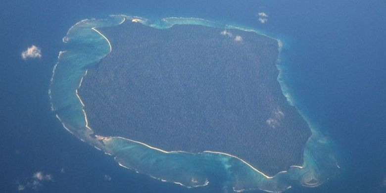ilustrasi pulau Sentinel Utara, India.