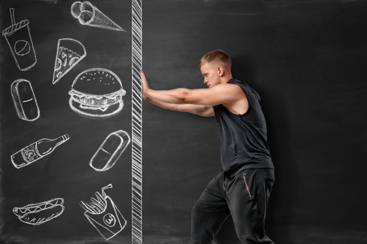 Ilustrasi gaya hidup sehat menghindari junk food