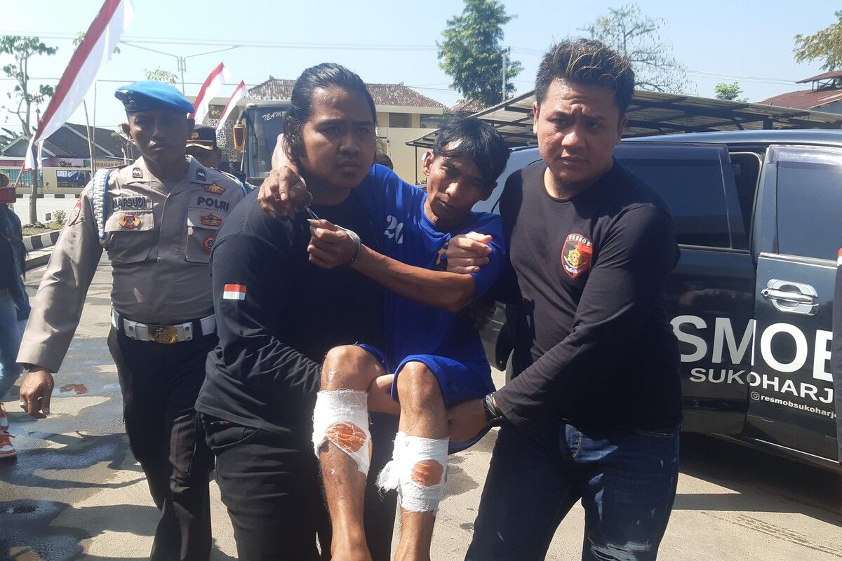 JATENG - (20230530 K136-17) - Polisi Tangkap Pelaku Mutilasi dan Mayat Dibuang di Sungai Bengawan Solo, Kedua Kakinya Ditembak karena Melawan