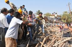 Gedung Runtuh di Karnataka, Tiga Tewas Puluhan Terjebak