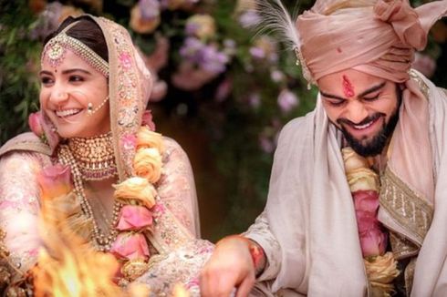 Anushka Sharma Menikah dengan Kapten Kriket Virat Kohli di Italia