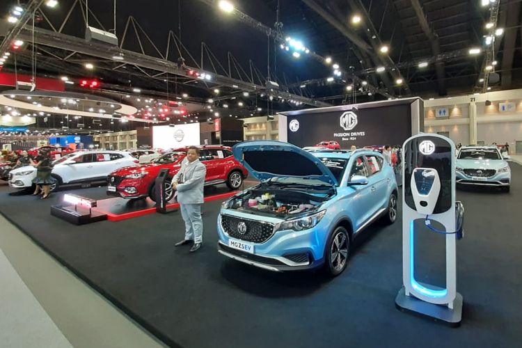 Deretan mobil keluaran MG yang dipamerkan di Thailand International Motor Expo 2019