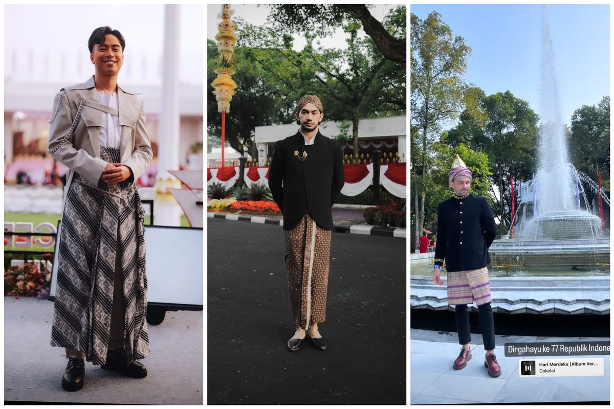Reza Rahardian, Vidi Aldiano, Teuku Zacky termasuk dalam beberapa artis yang hadir dalam upacara peringatan HUT ke-77 RI di Istana Merdeka