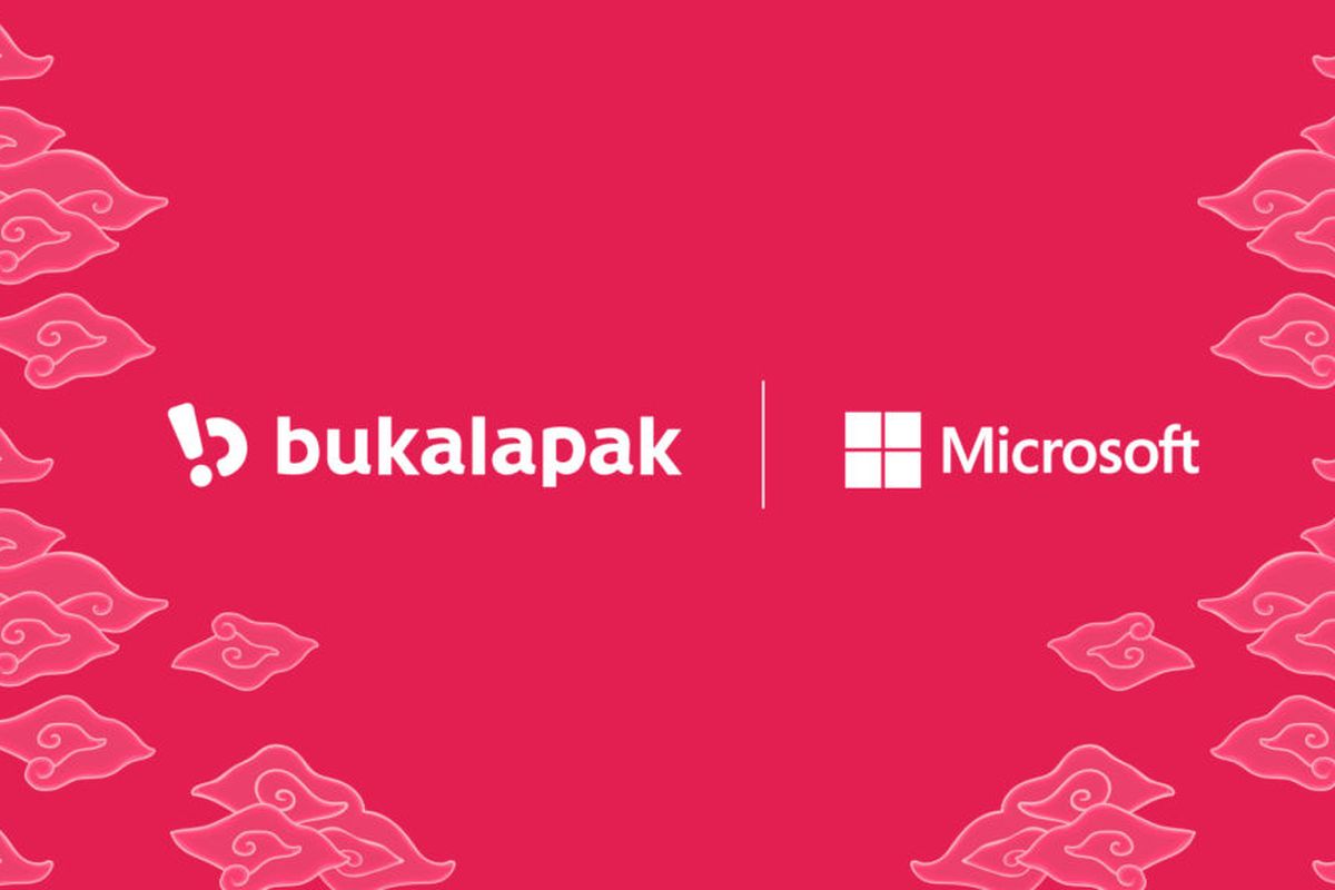 Logo kerja sama Microsoft dan Bukalapak 