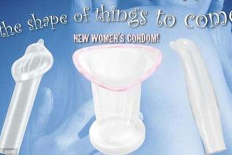 Gambar kondom wanita VA w.o.w yang belum dipasarkan.