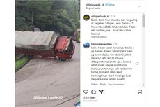 Detik-detik Kecelakaan Truk Terbalik Saat Menanjak di Sitinjau Lauik