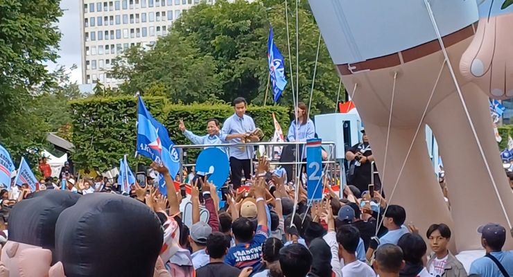 Prabowo-Gibran Kampanye Akbar Bareng di Semarang, Dihadiri AHY, Kaesang, hingga Baim Wong