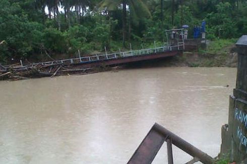 Ambruk, Jembatan Sepanjang 80 Meter di Pulau Seram 